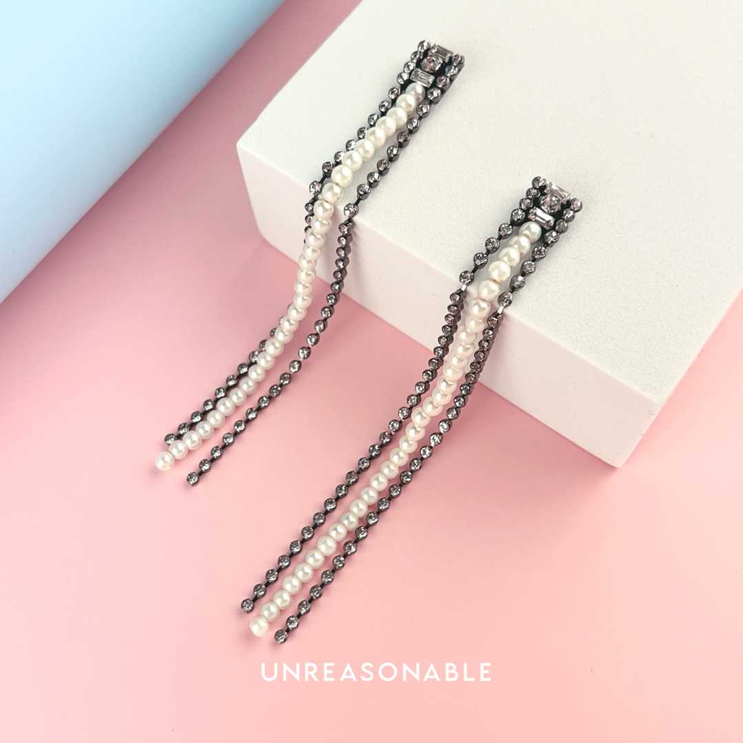 ต่างหู ต่างหูคลิป ต่างหูก้านเงินแท้ น้ำหนักเบา UA0828-01 Unreasonable Accessories