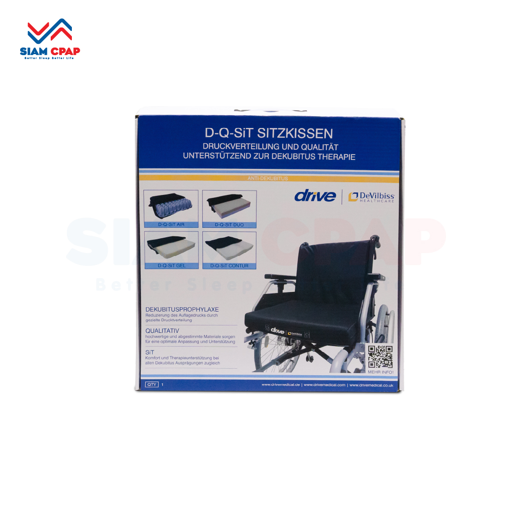 เบาะเจลรองนั่ง Anti-Decubitus Seat ป้องกันแผลกดทับ DeVilbiss รุ่น D-Q-SIT Gel จากอเมริกา