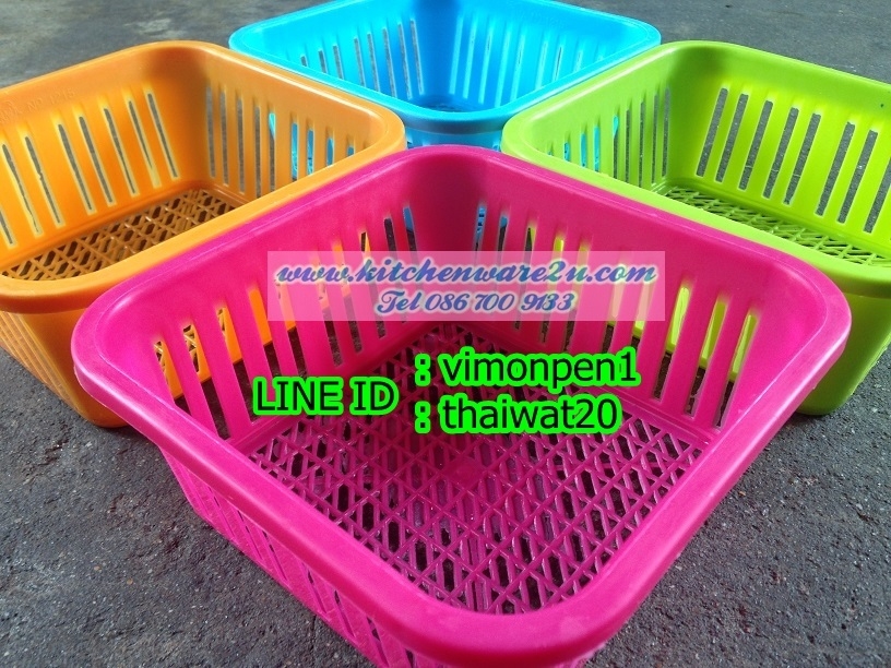 P05633 ตะแกรงเหลี่ยม สีหวาน (14.5x14.5x6.5 cm) ใส่ของจุ๊กจิ๊ก ขายดีมาก 1215 (ราคาส่งต่อ 1 โหล: 12 ใบ)