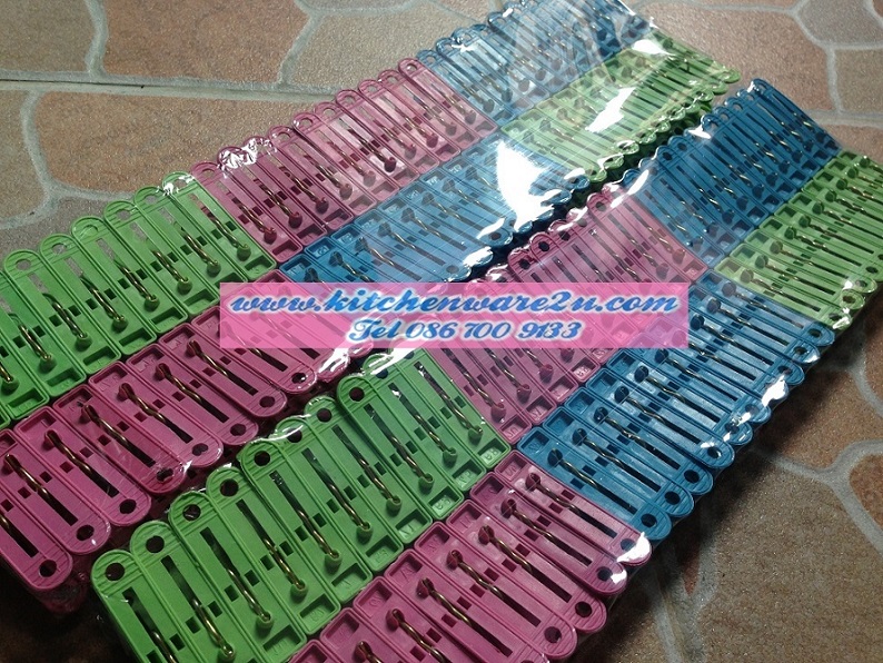 P07754 กิ๊ฟหนีบผ้าแพค 54 ตัว สุดคุ้ม ราคาส่งต่อ 1โหล: 12 แพค
