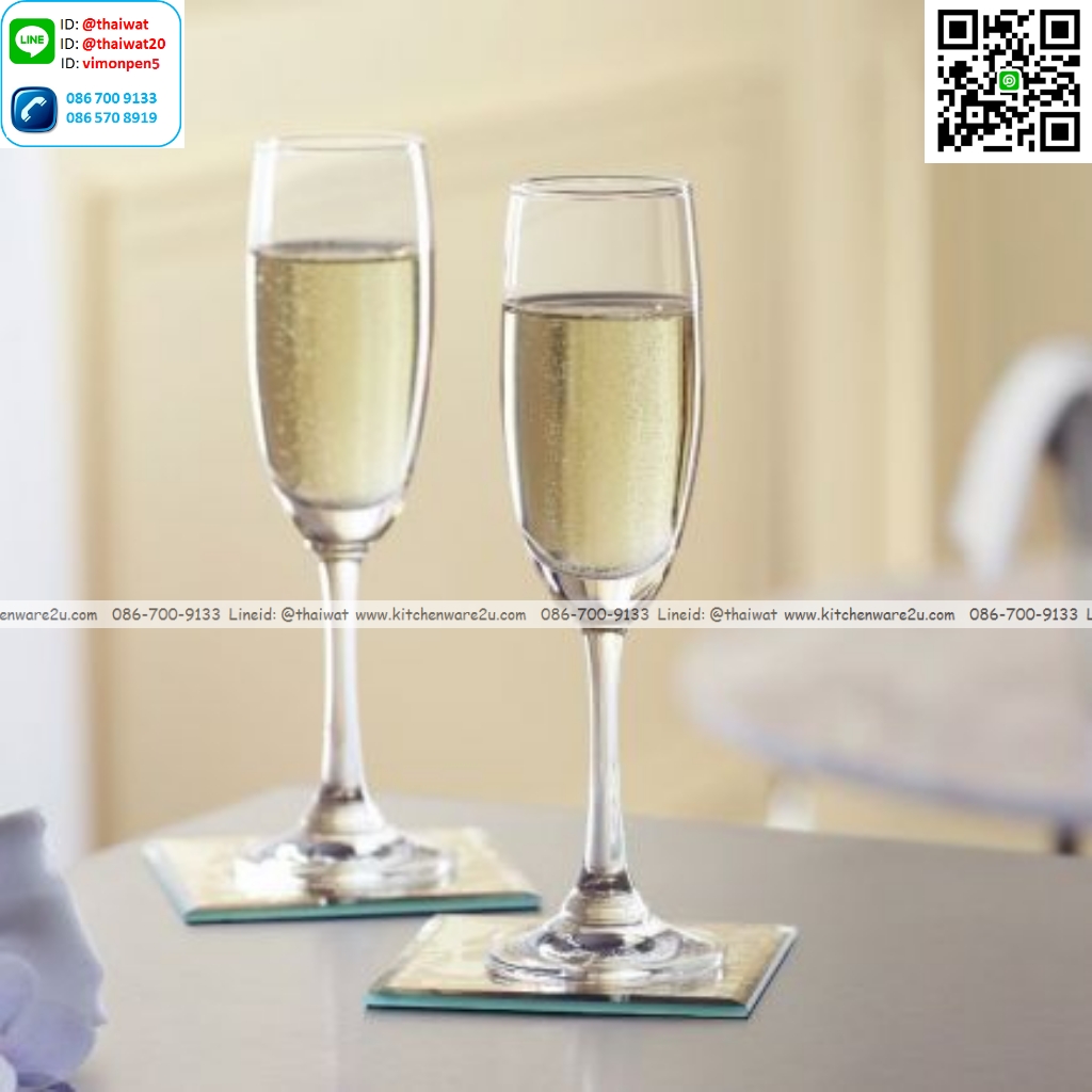 P11942 แก้วใส มีก้าน ดัชเชส ฟลุท แชมเปญ 5.75 oz (210 ml) (5.4*5.4*20.9 cm) No.1503F06 ราคาขายส่งต่อ 1 ลัง: 48 ใบ : เฉลี่ย 75 บต่อใบ