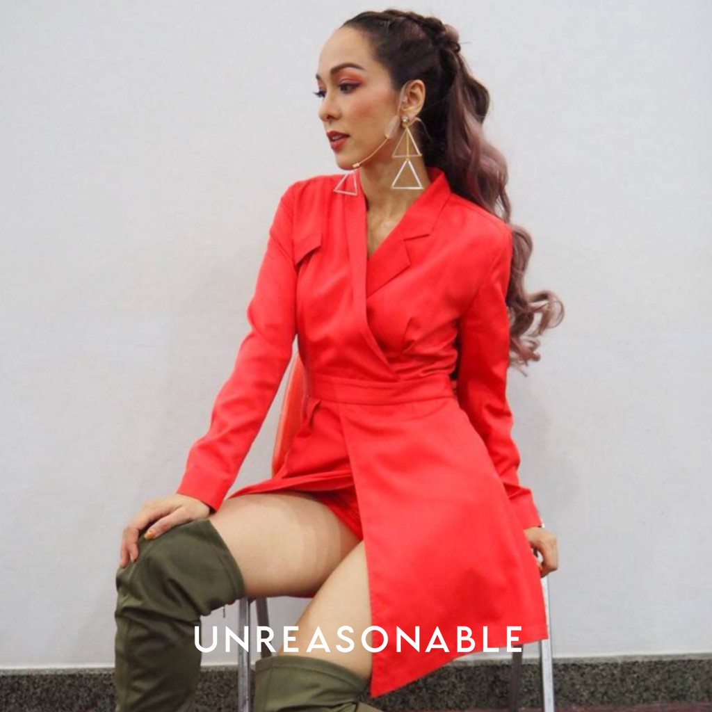 ต่างหู Dubble Triangle เงิน ต่างหูคลิป ต่างหูก้านเงินแท้ น้ำหนักเบา สวยใส่สบาย UA0431-01 Unreasonable Accessories