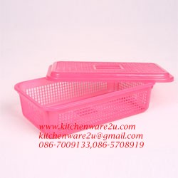 P00554 ตะกร้าใส่ช้อน สี่เหลี่ยม ฝาปิด เกรดเอ 021T (ราคาส่งต่อ 12 ใบ คลิ๊กที่สินค้าเพื่อชมรายละเอียดของขนาด)