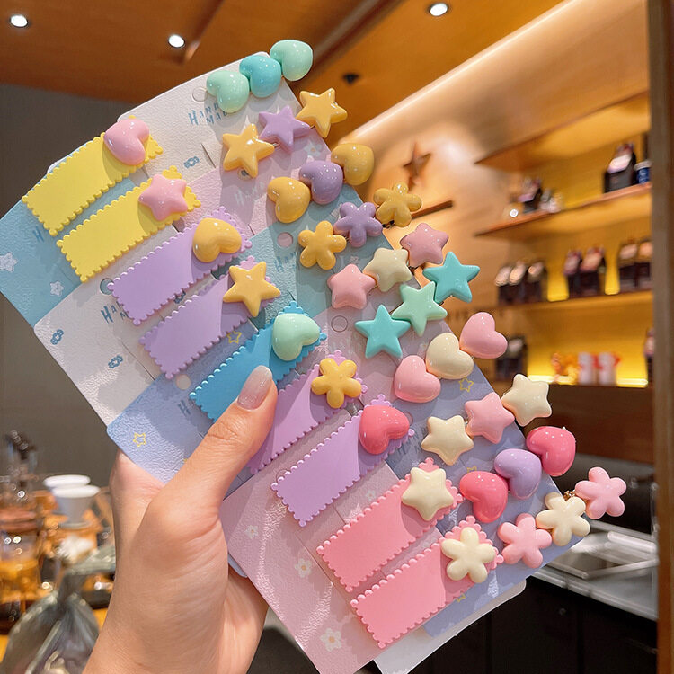 💗มาหยากิ๊ฟช้อป💗กิ๊บติดผมแพ๊ค 2 ชิ้น กิ๊บแฟชั่น ดาว หัวใจ ดอกไม้ กิ๊บน่ารักๆ สำหรับเด็ก ๆ ขนาด 2x 5 ซ.ม.