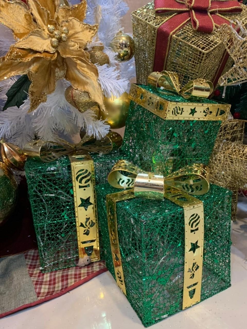 กล่องของขวัญไฟประดับ สินค้าคริสต์มาสตกแต่ง