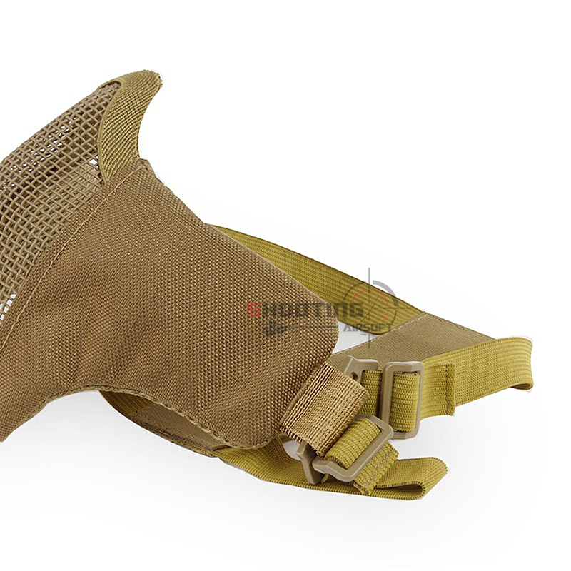 หน้ากากตะแกรงแก้มผ้า ครึ่งหน้า