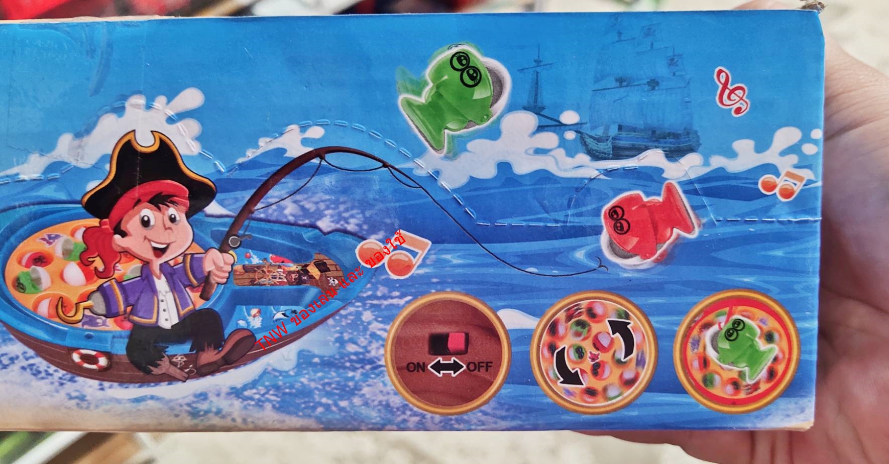 เกมส์ตกปลา ชุดตกปลา รูปร่างเรือ ของเล่นสำหรับเด็ก
