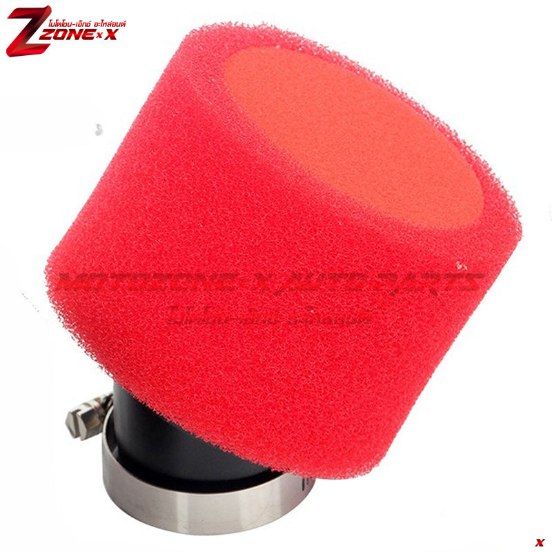 กรองอากาศ ฟองน้ำกรองอากาศ สีแดง universal fits for most motorcycle air filter with 35/38/40/42/45/48mm engine inlet. MOTOZONE-X(โมโตโซน-เอ็กซ์) อะไหล่/Part