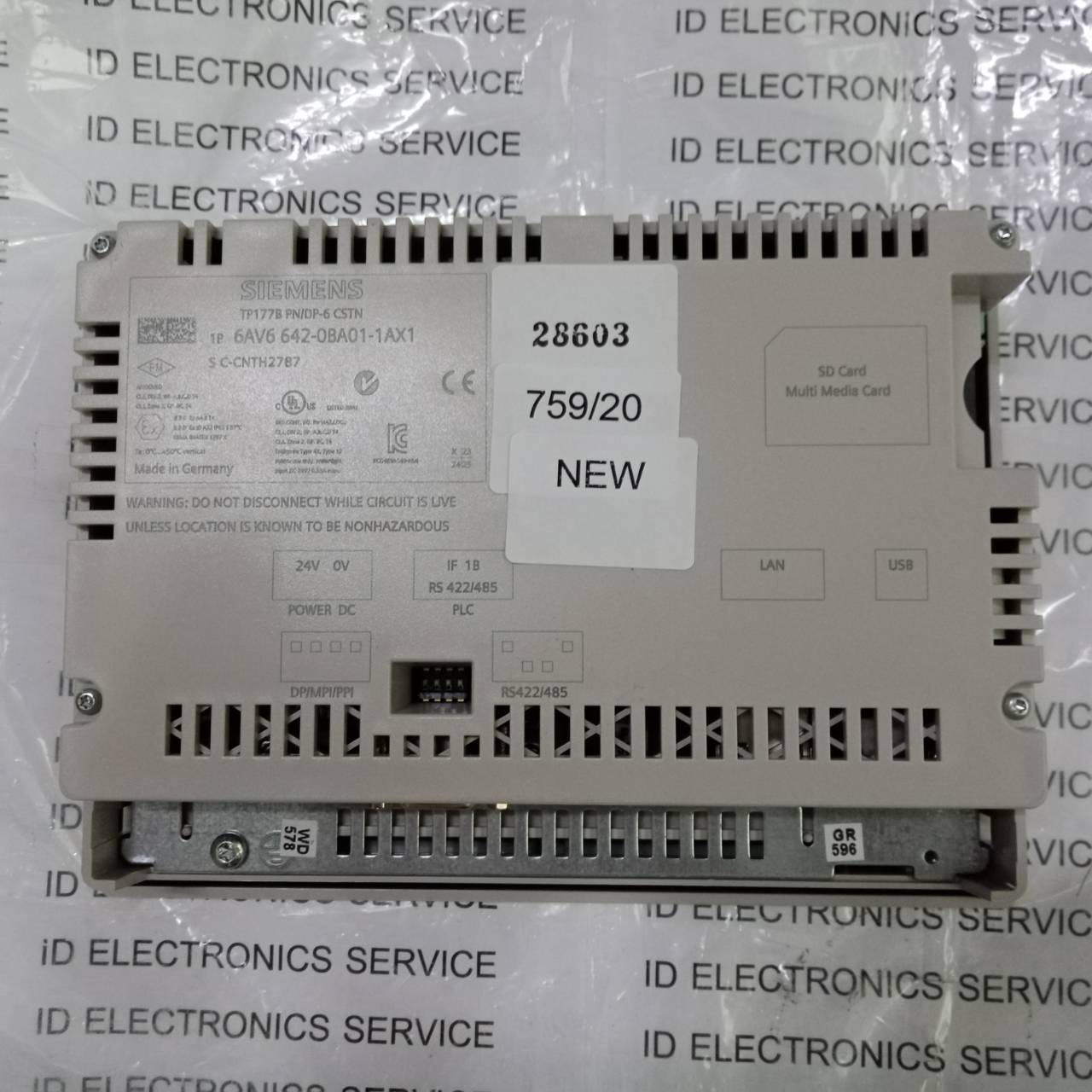 HMI "SIEMENS" MODEL : 6AV6 642-0BA01-1AX1(TP177B)