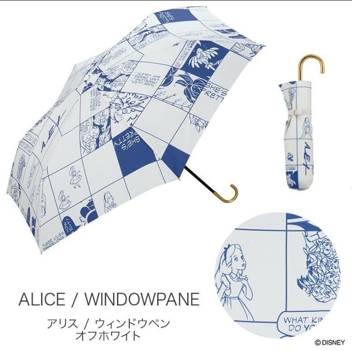 ร่มกันแดด ร่มกันฝน Wpc. © × alice window mini Folding Umbrella (50 cm) Clutch Bag Type