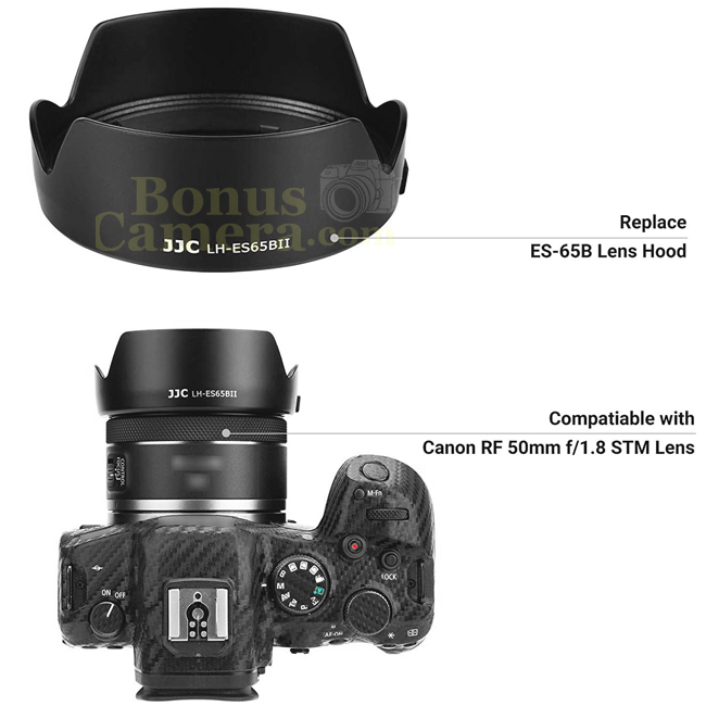 ES-65B ฮู้ดสำหรับเลนส์แคนนอน RF 50mm f/1.8 STM Canon Lens Hood