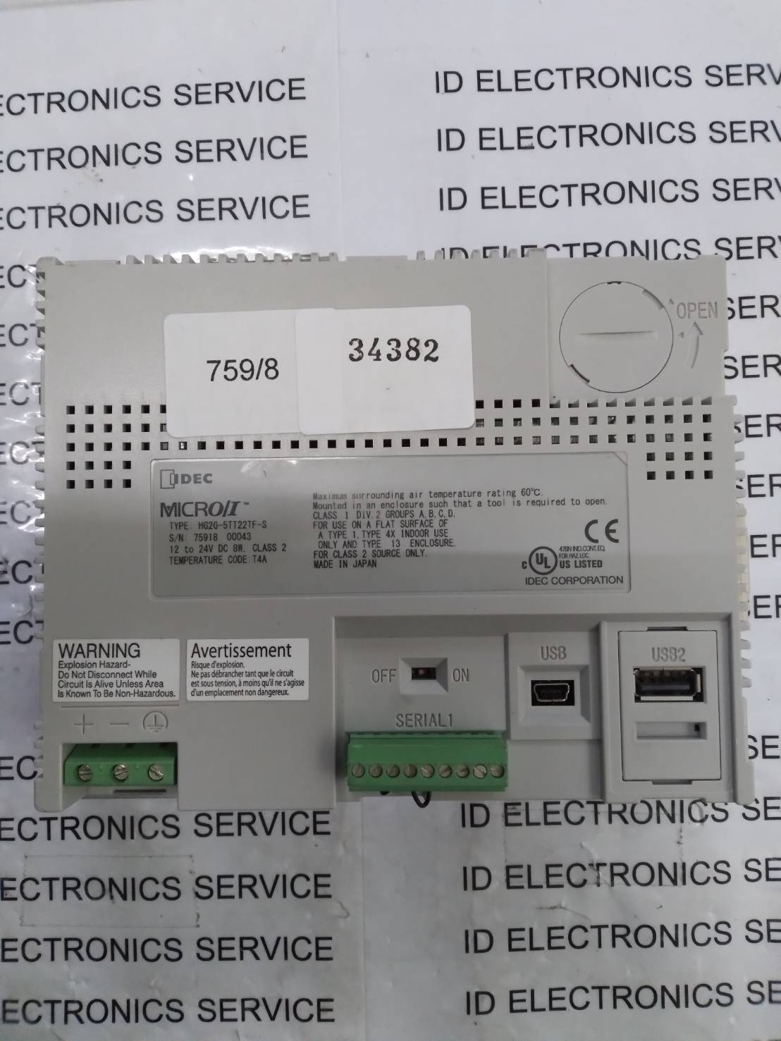 HMI "IDEC" MODEL : HG2G-5TT22TF-S