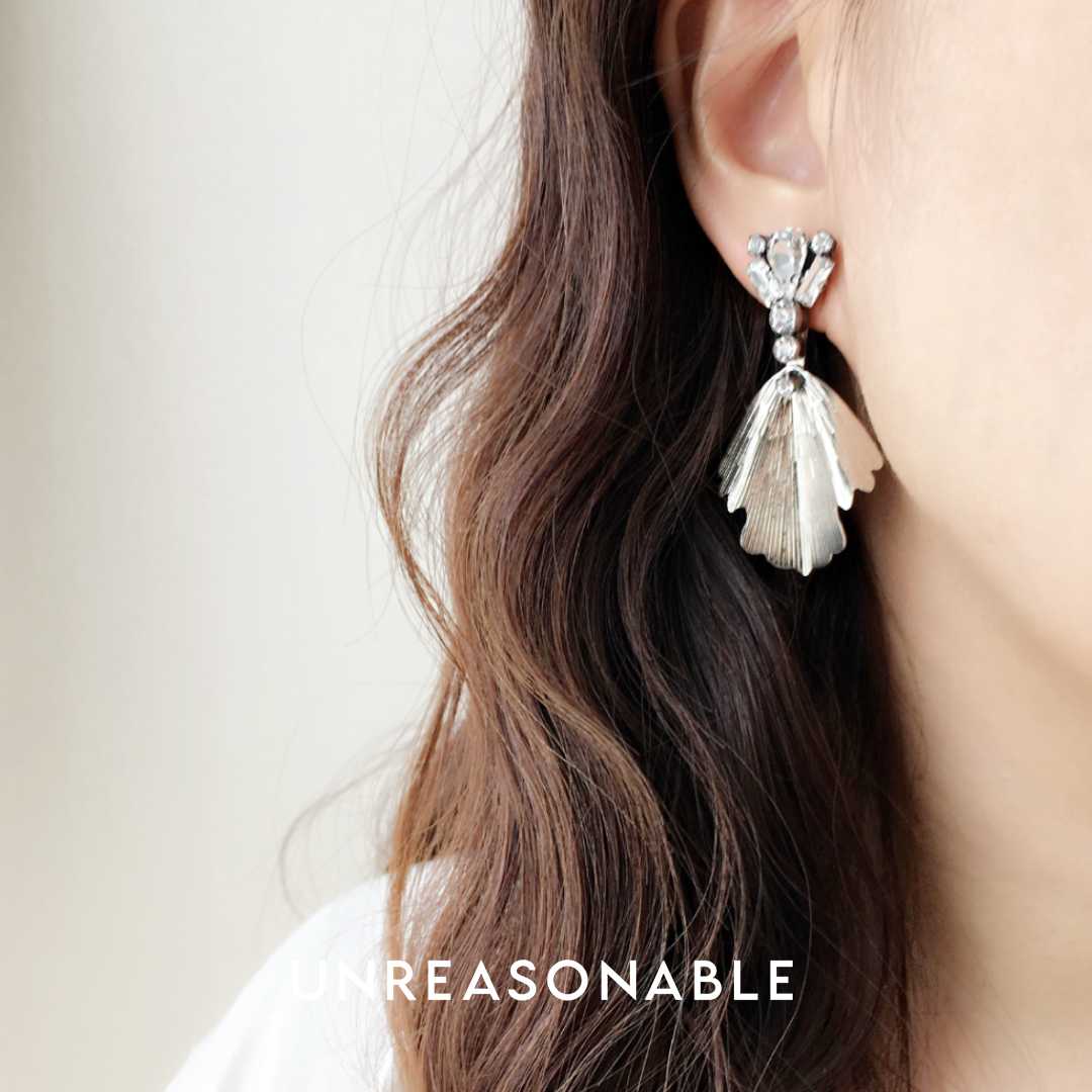 ต่างหู สีเงิน น้ำหนักเบา สวยใส่สบาย UA0738-01 Unreasonable Accessories