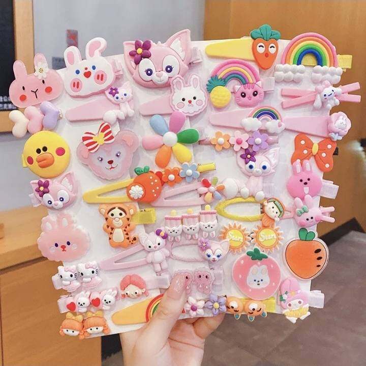💗มาหยากิ๊ฟช้อป💗กิ๊บติดผม กิ๊บน่ารัก สีสวย สดใส แพ็ค 14 ชิ้น กิ๊บสำหรับเด็กผู้หญิง