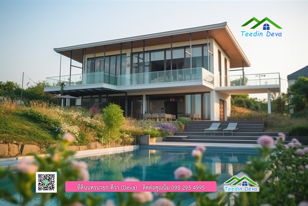 แบบบ้านโมเดิร์น บ้านพักตากอากาศ ออกแบบ เน้นมองเห็น "วิวภูเขา"