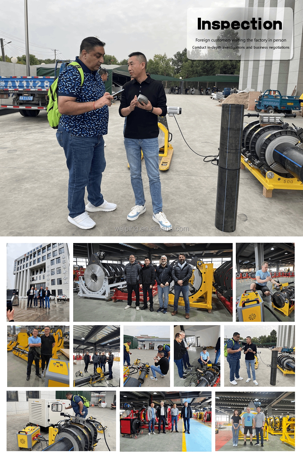 เครื่องเชื่อมท่อด้วยความร้อน Welping รุ่น WP250C Manual (มือหมุน) ขนาดท่อที่เชื่อม 63mm-250mm