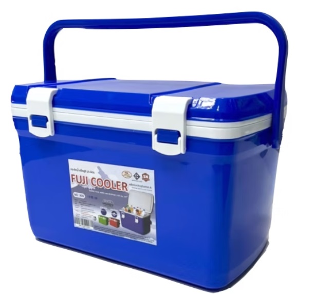 P00004 กระติกเหลี่ยม 15 ลิตร ฝาล๊อคได้ สีสวย เกรดเอ ราคาขายส่ง 1 โหล: 12 ใบ : เฉลี่ย 375 บต่อใบ