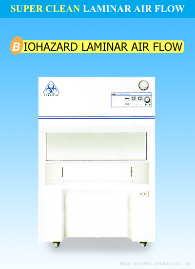 ตู้ปลอดเชื้อชนิด BIOHAZARD รุ่น 60 BS ยี่ห้อ SUPER CLEAN ขนาดตู้ 0.60 x 0.60 x 0.80 เมตร (กxลxส)
