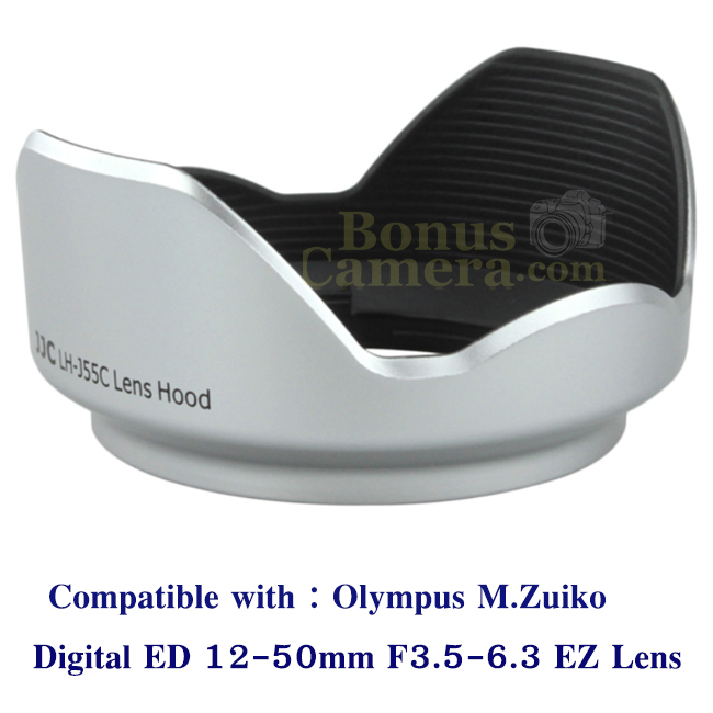 LH-55C(S) ฮู้ดสีเงินสำหรับเลนส์ OLYMPUS M.Zuiko Digital ED 12-50mm 1:3.5-6.3 EZ Lens Hood