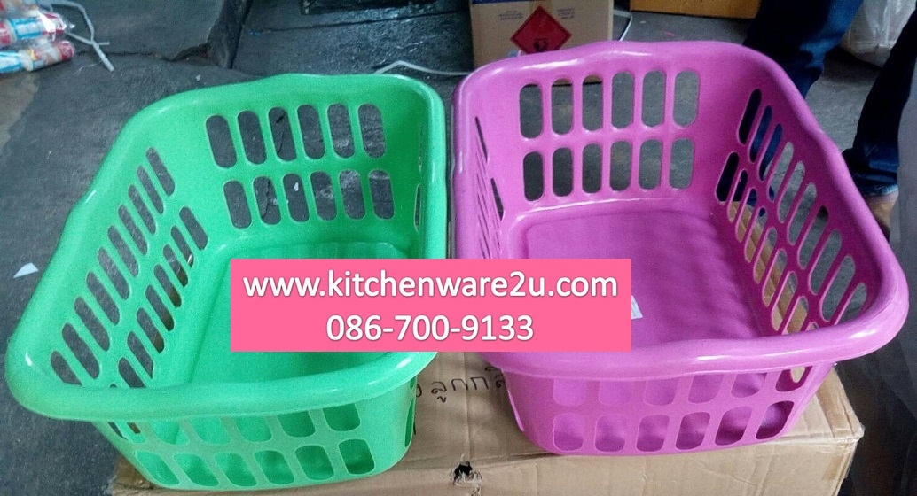 P10386 ตะแกรงเหลี่ยม เอนกประสงค์ (วัดด้านนอก 33*45*17.5 cm) สีหวาน (ราคาส่งต่อ 1 โหล: 12 ใบ: 240 บ/โหล ขายส่งทุกอย่าง 20 บาท)