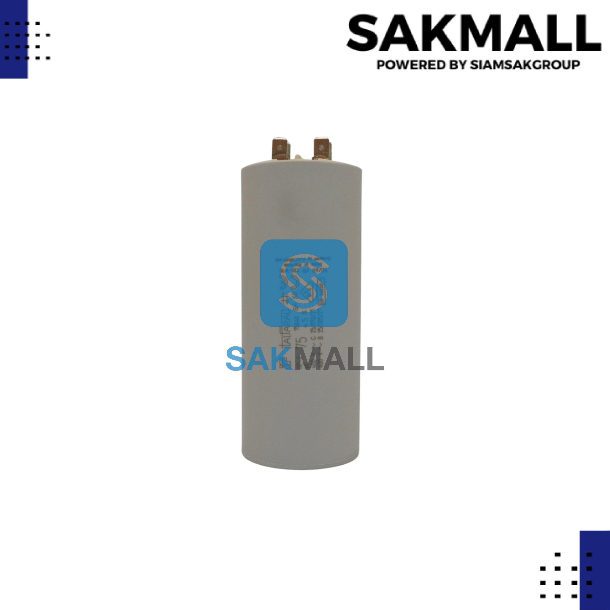 คอนเดนเซอร์ Italfarad เสียบ 75 uf 450 v. run