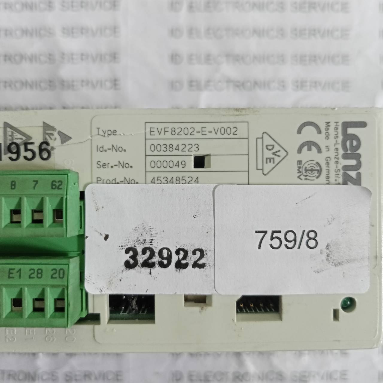 SERVO DRIVE " LENZE " MODEL : EVF8202-E-V002