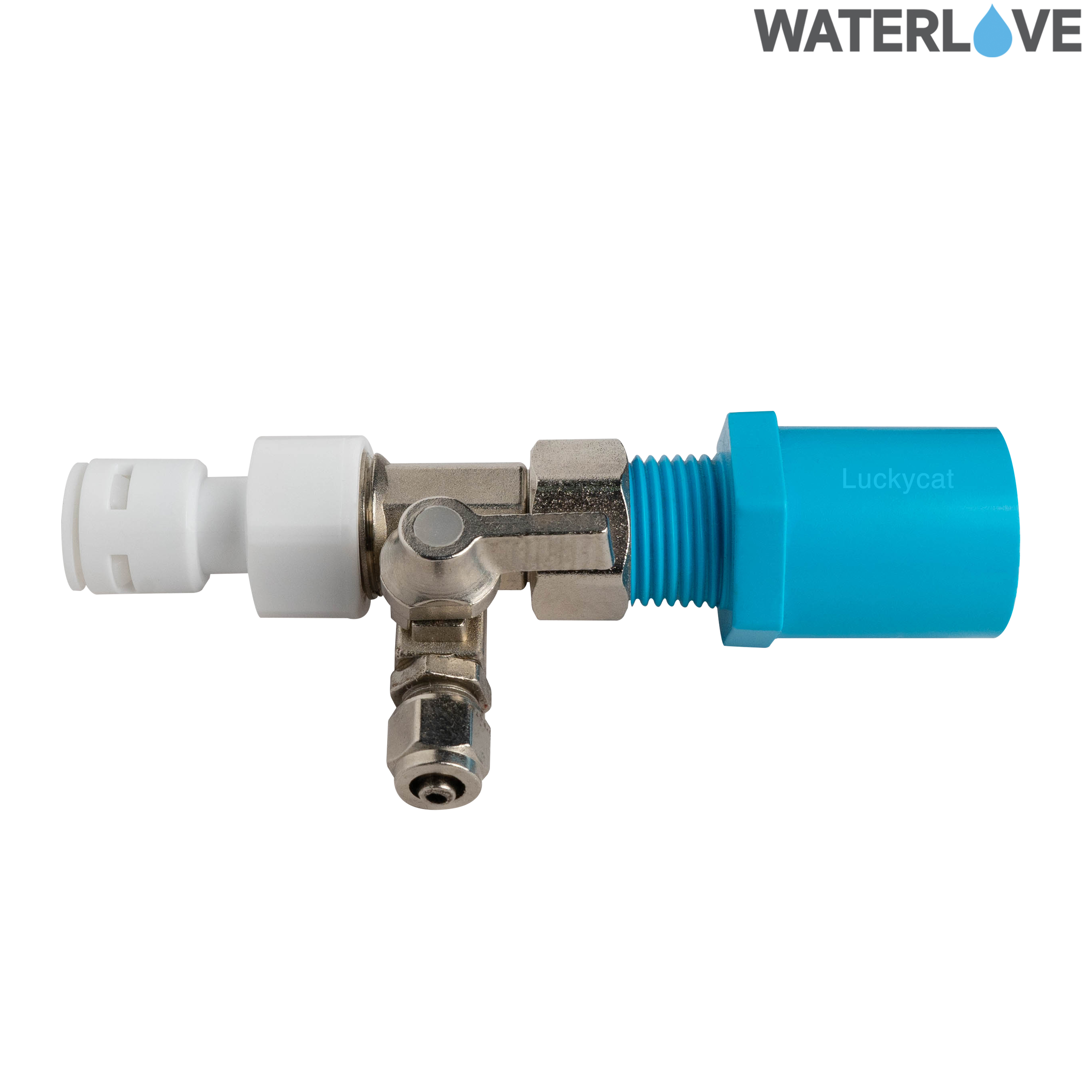 บอลวาล์ว 3 ทาง สีเงิน