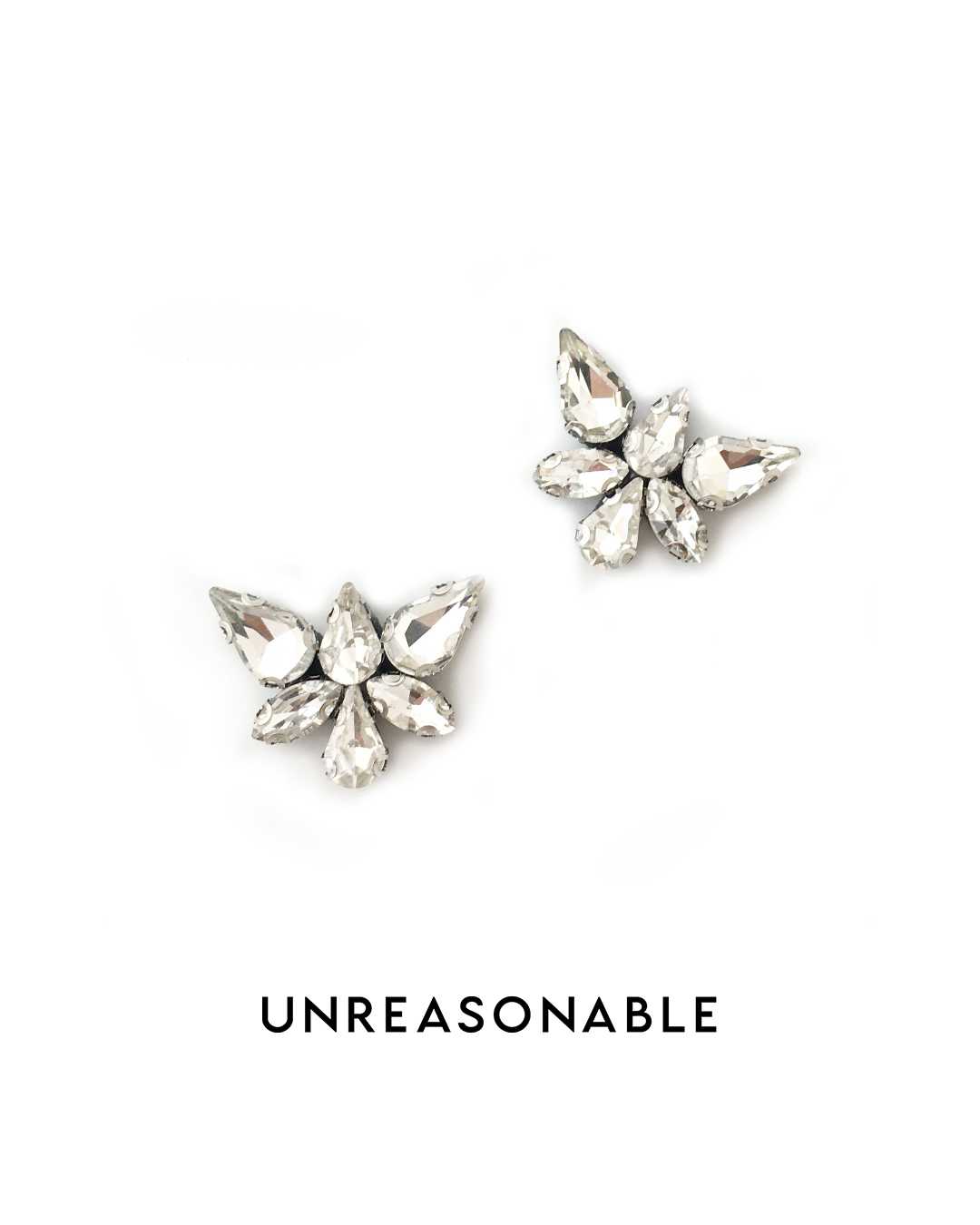 ต่างหู สีแดง ต่างหูคลิป ต่างหูก้านเงินแท้ น้ำหนักเบา สวยใส่สบาย UA0784-01 Unreasonable Accessories