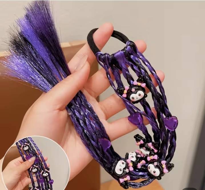 💗มาหยากิ๊ฟช้อป💗 แฮร์พีทยางรัดผม ถักเปีย 6 เส้น ติดการ์ตูน น่ารัก ขนาดยาว 40 ซ.ม. สไตล์เกาหลี แฟชั่นประดับผมสำหรับผู้หญิง