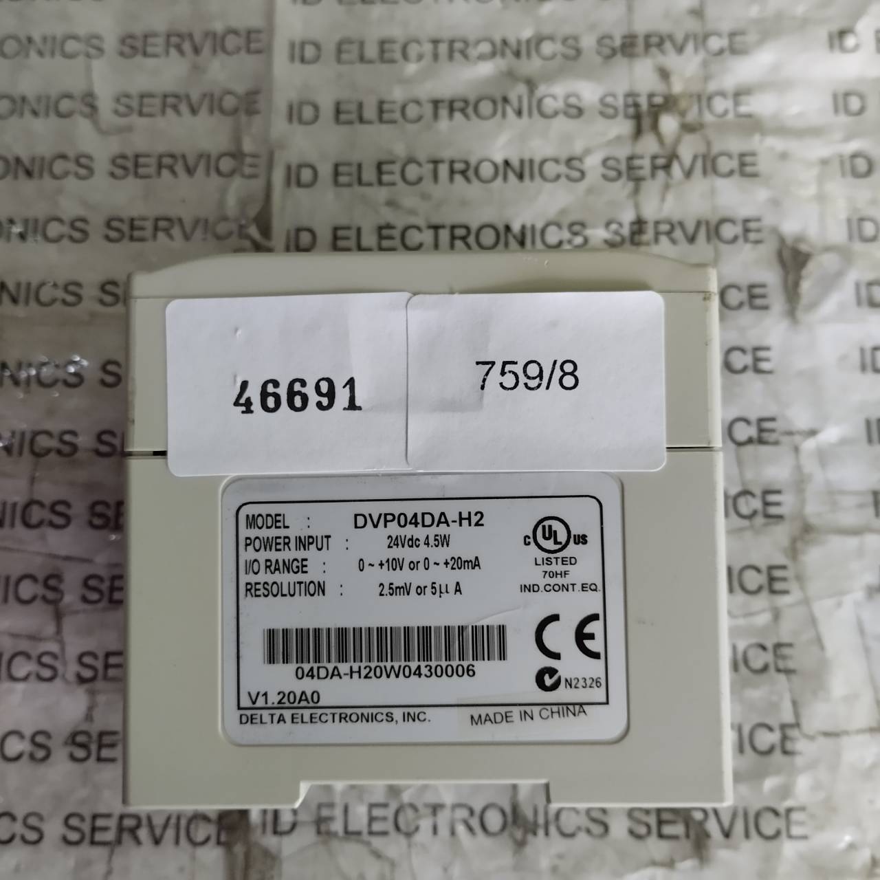 PLC " DELTA " MODEL : DVP04DA-H2