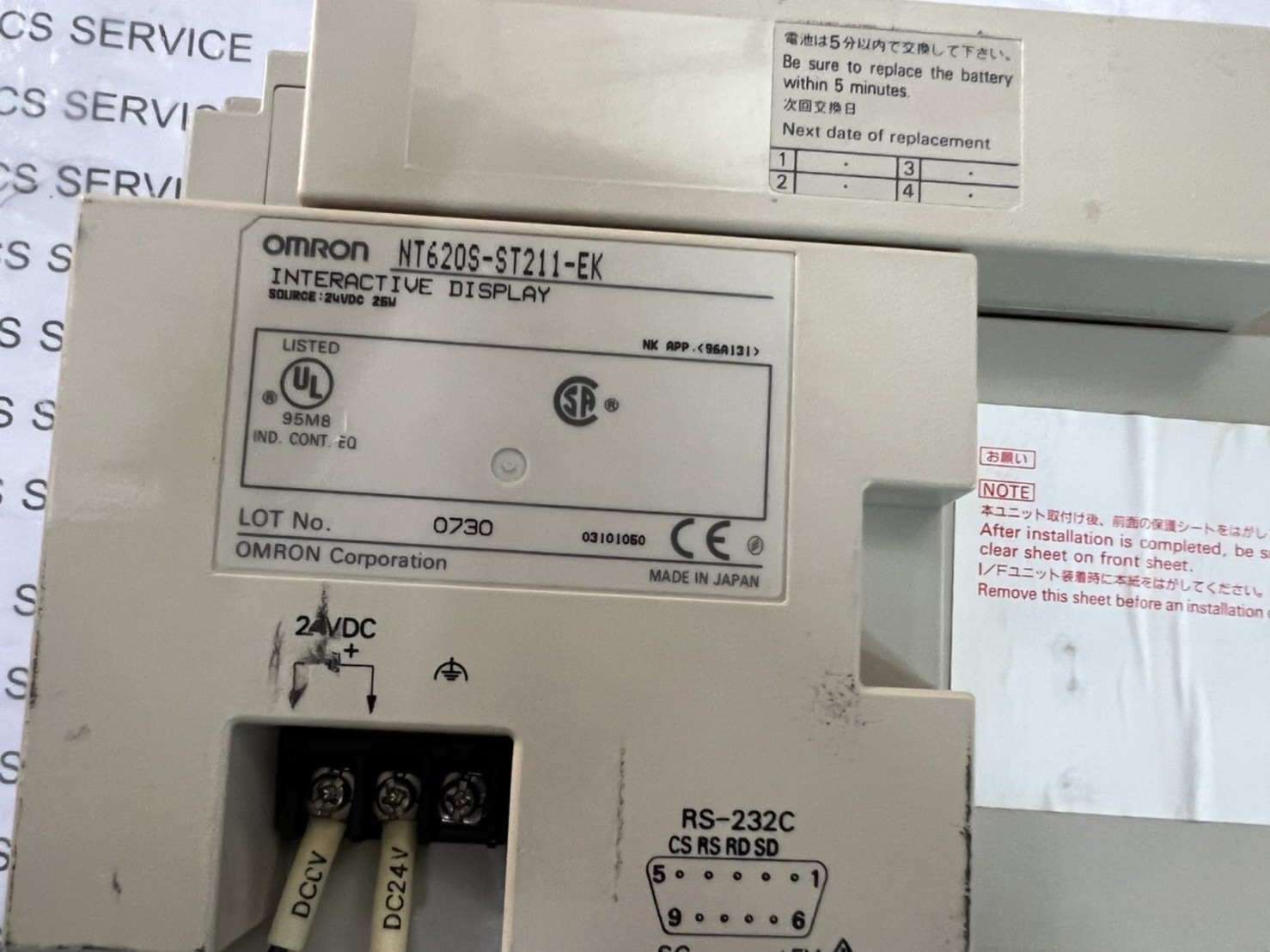 LCD TOUCH SCREEN " OMRON " MODEL : NT620S-ST211-EK