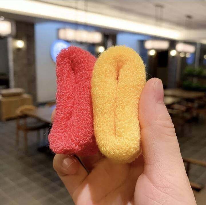 💗มาหยากิ๊ฟช้อป💗 ยางรัดผม เส้นนุม ใหญ่ น่ารัก สีสันสดใส ยางรัดผมแฟชั่นผู้หญิงสไตล์เกาหลี ขนาด 5 ซ.ม. แพ็ค /12ชิ้น