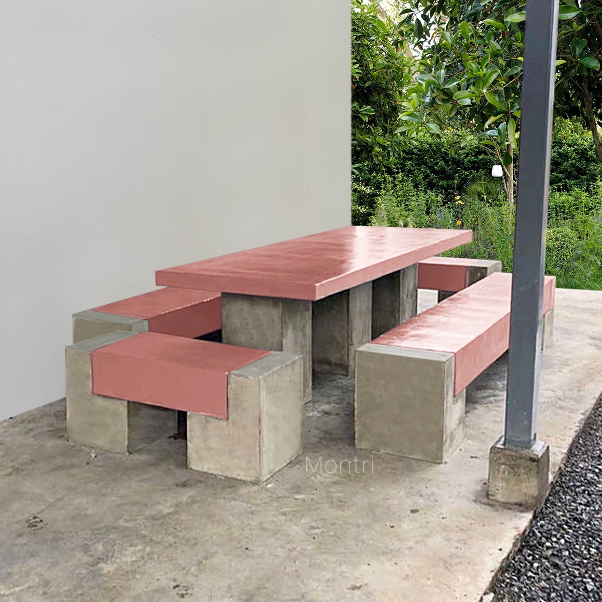 โต๊ะซีเมนต์บล็อค แข็งแรง ทนทาน ใช้งานได้ยาวนาน แข็งแรงทนทุกสภาพอากาศ บึกบึน ทนแดด ทนฝน