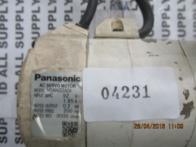 SERVO MOTOR " PANASONIC " MODEL : MSMA022A2A