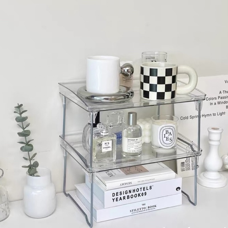 [พร้อมส่ง] Jnihouse : ชั้นพลาสติกใส ชั้นวางของแบบใส