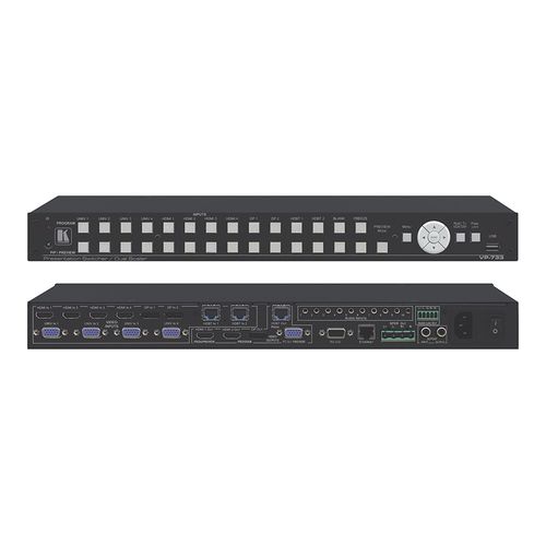 KRAMER VP-733 12–Input ProScale™ Presentation Matrix Switcher4K30 UHD Scaler with Preview & Program Outputs and Legacy, Digital and HDBaseT IOs