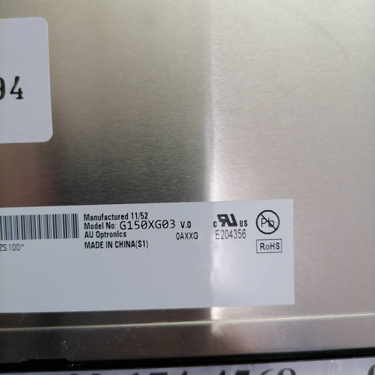 LCD PANEL " AUO " MODEL : G150XG03 V.0