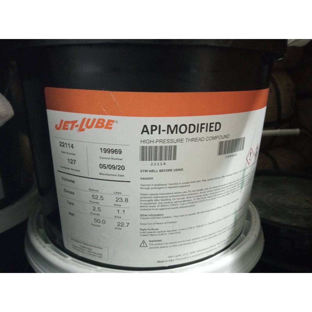 Jet lube API-Modified High Pressure Thread Compound 22114