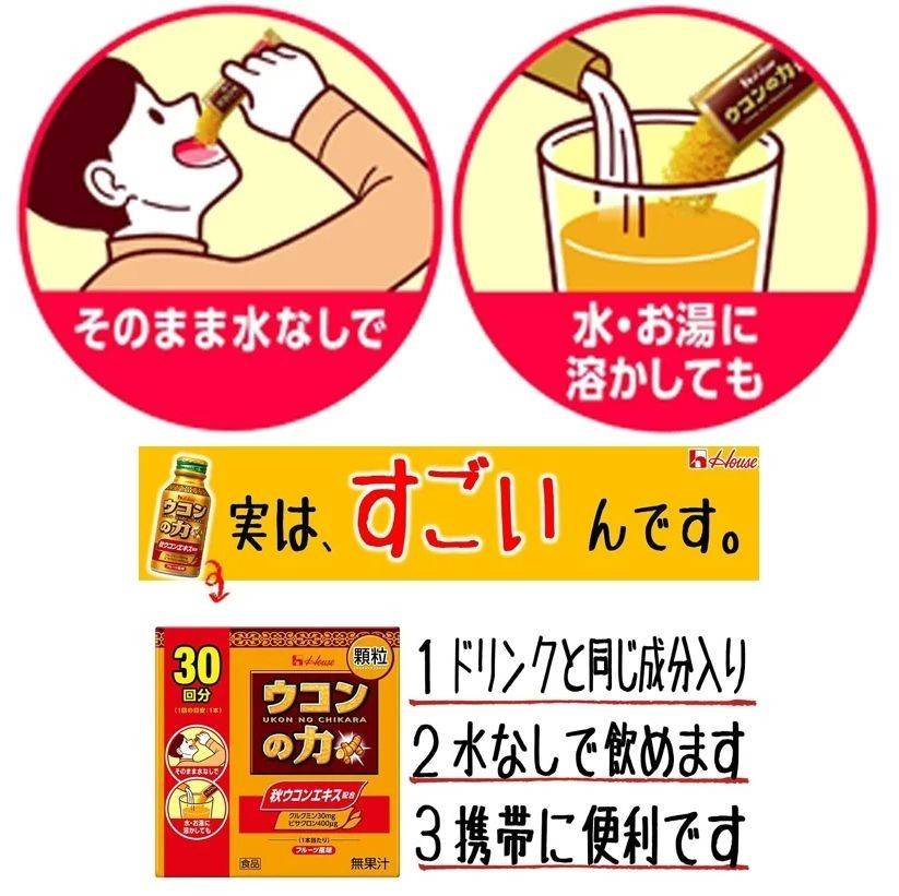 Ukon no chikara สารสกัดจากขมิ้นเข้มข้น ที่ทำให้คุณไม่มีอาการเมาค้าง 1 กล่องมี 30 ซอง