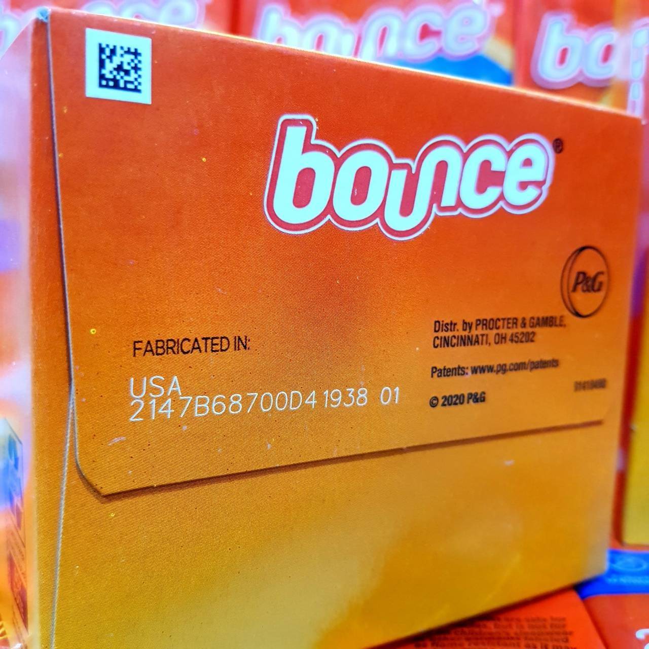แผ่นอบผ้า Bounce dryer sheet กลิ่น Outdoor fresh 160 แผ่น