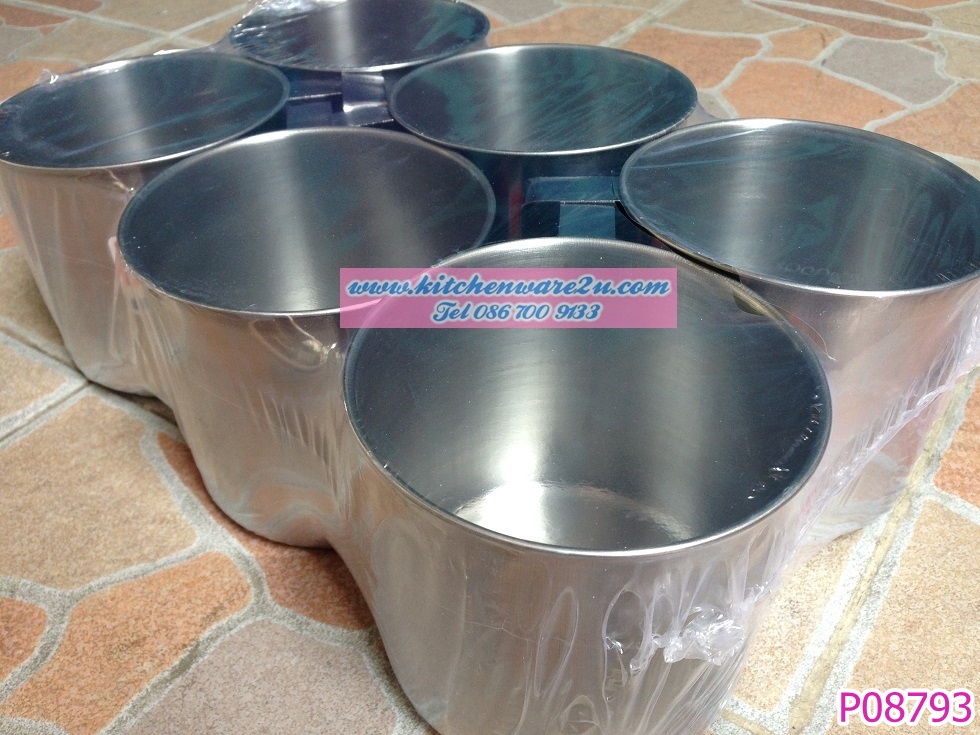 P08793 แก้วสแตนเลส 12 ซม. (ราคาส่งต่อ 1 โหล:12 ใบ)