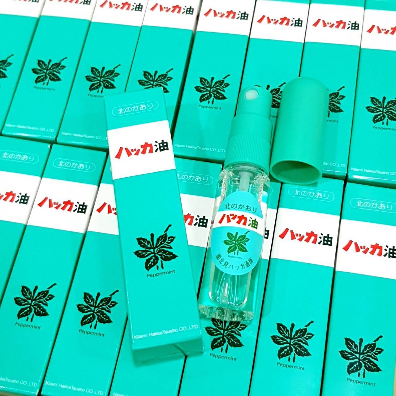 น้ำมันหอมระเหยเปปเปอร์มินต์บริสุทธิ์ Kitami hakka Oil แบบขวดสเปรย์ 10 ml
