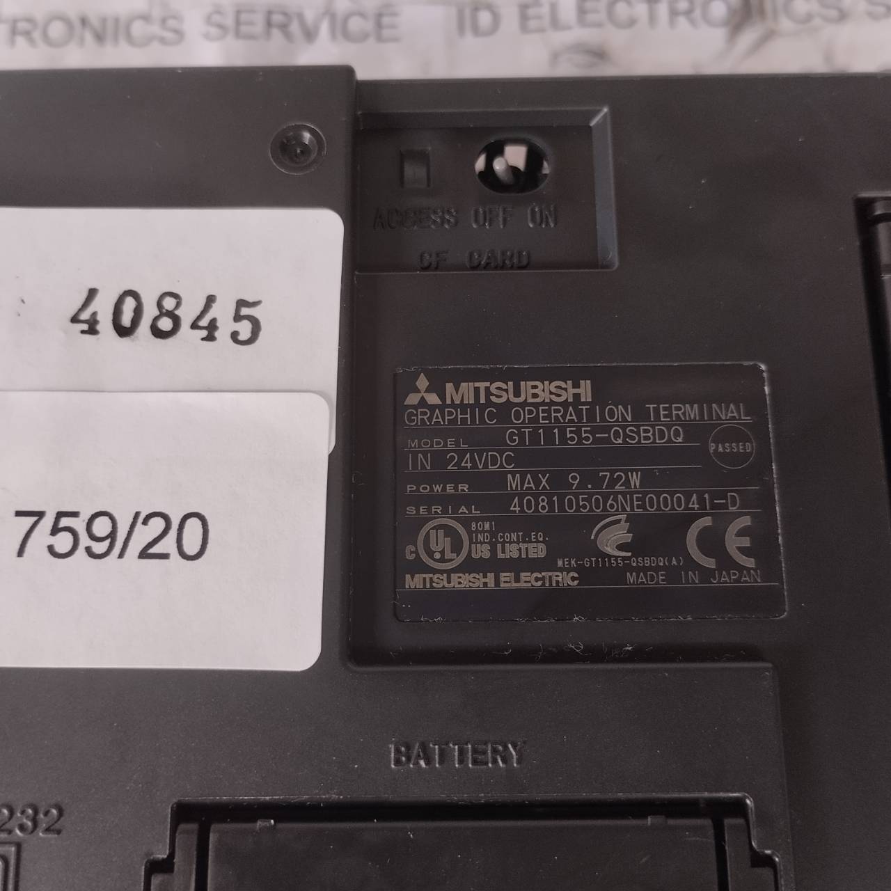 LCD TOUCH SCREEN " MITSUBISHI " MODEL : GT1155-QSBDQ