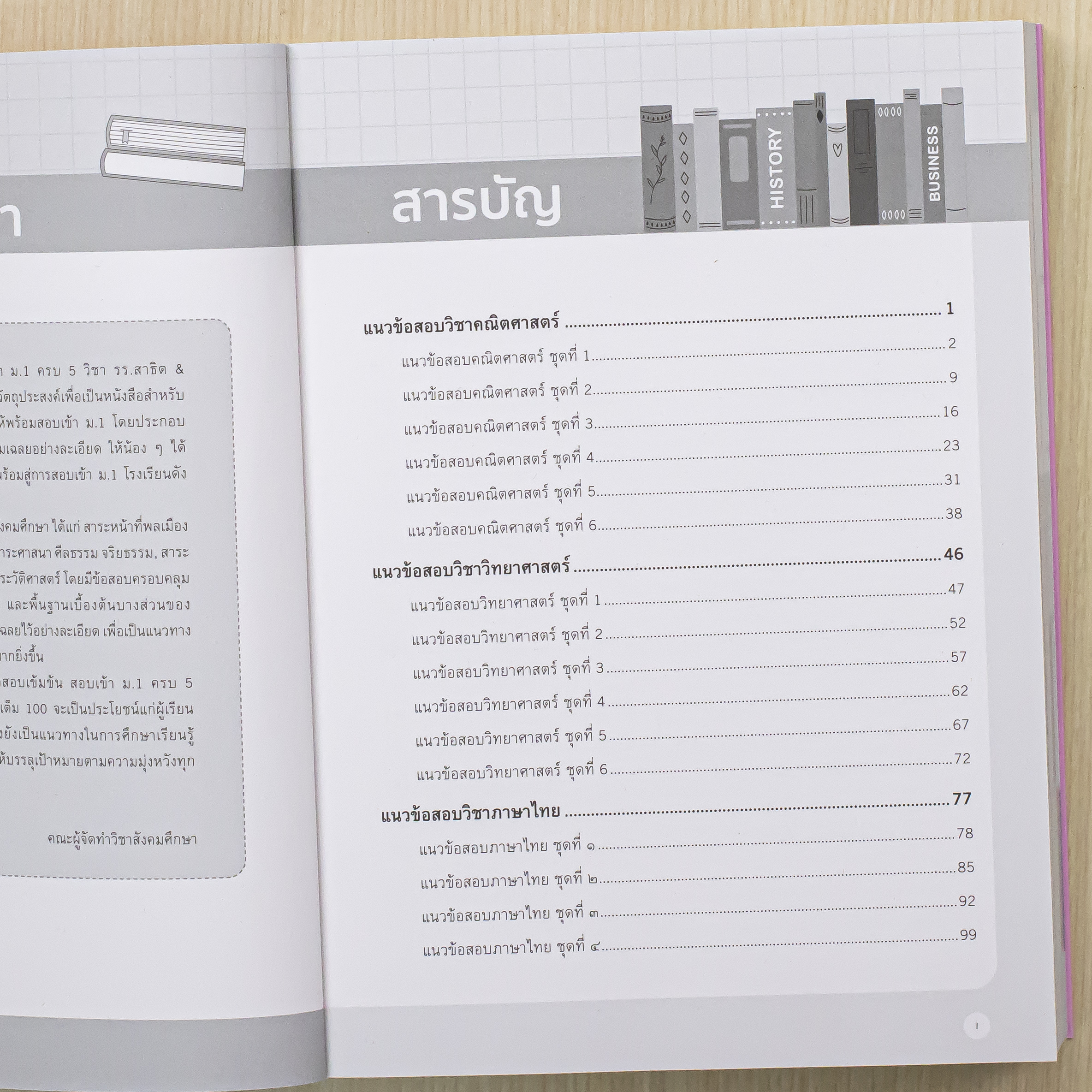 Infopress (อินโฟเพรส) หนังสือ แนวข้อสอบเข้มข้น สอบเข้า ม.1 ครบ 5 วิชา รร.สาธิต & ห้องเรียนพิเศษ มั่นใจเต็ม 100 - 11767