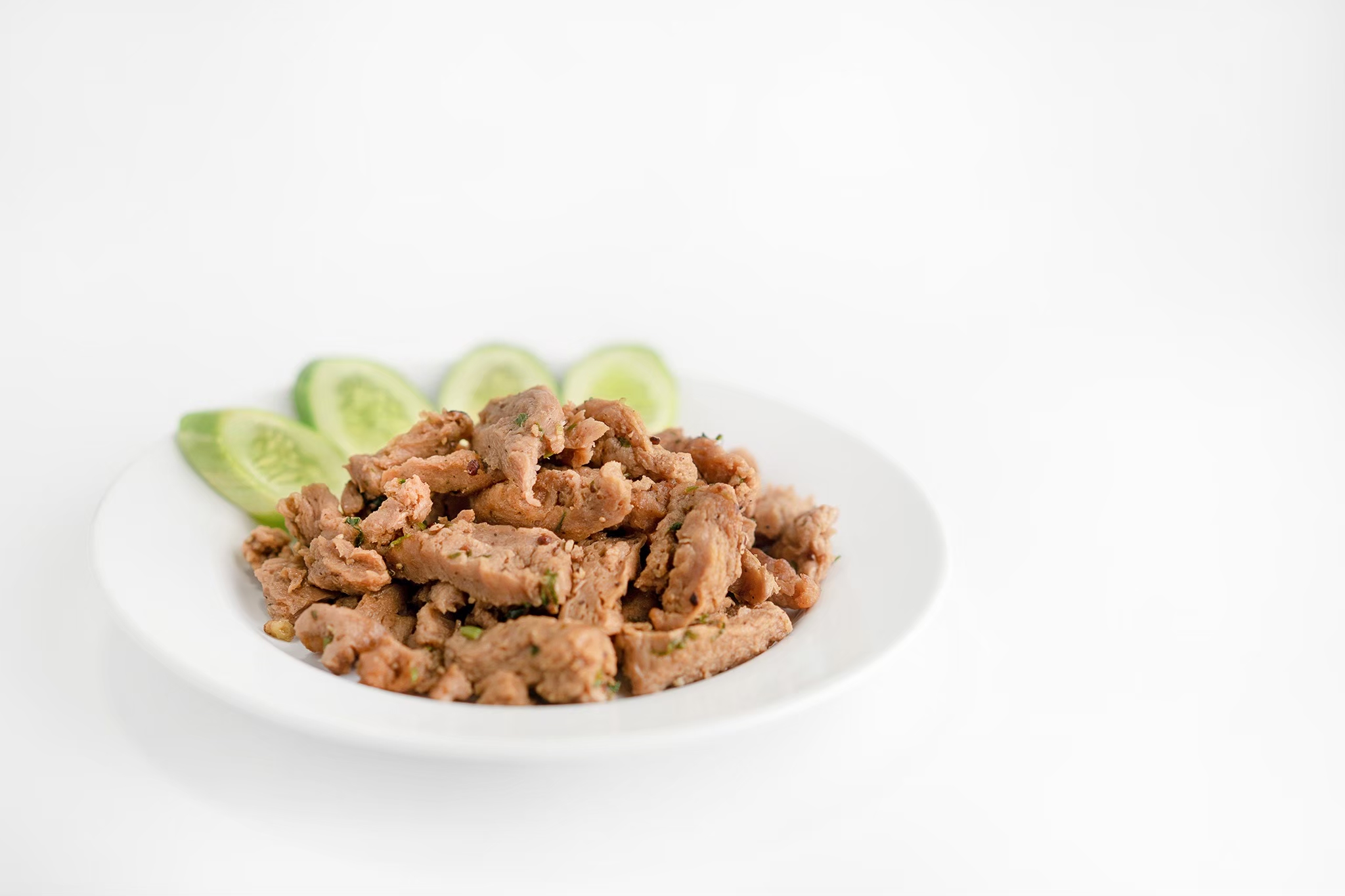 หมูกระเทียมเจ (Non-garlic pepper vegan porkless)