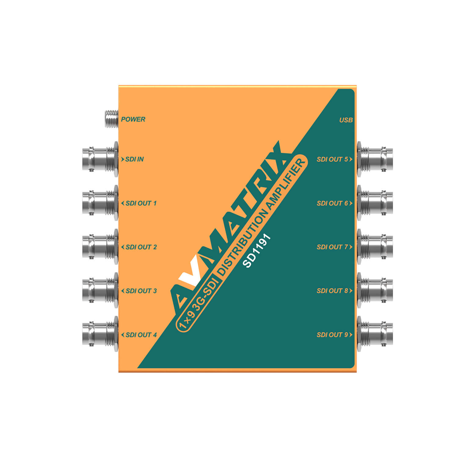 AVMatrix SD1191 1 Input × 9 Output 3G SDI Reclocking Distribution Amplifier
