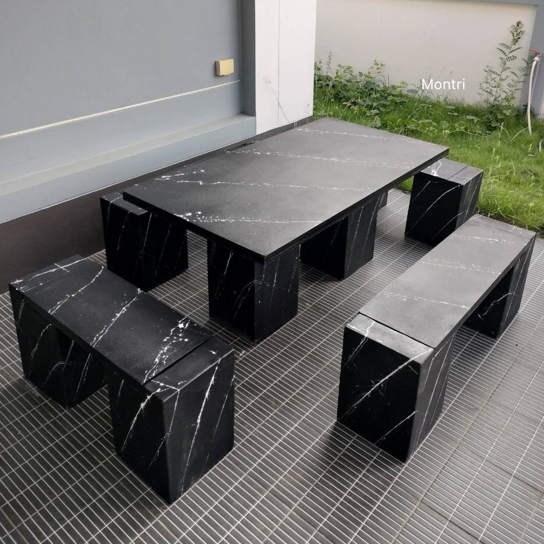 โต๊ะสนามกลางแจ้ง ชุดโต๊ะสนาม ร้านมนตรีศิลป์ โต๊ะสนามกลางแจ้ง ชุดโต๊ะสนาม ชุด 8 ที่นั่ง ขนาด 150*80 cm.