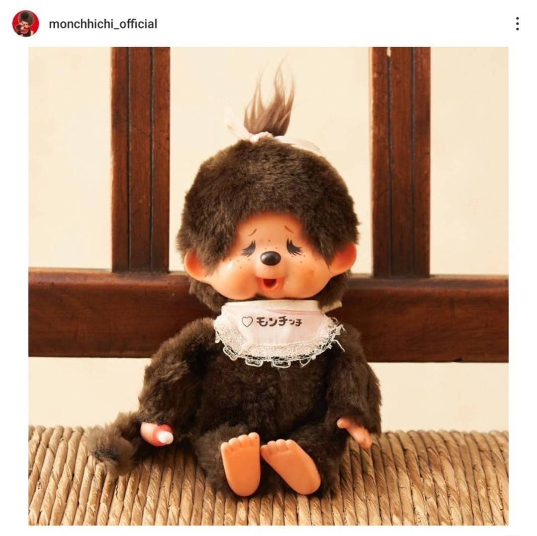 ตุ๊กตาลิง Vintage Monchhichi 1974 size S girl