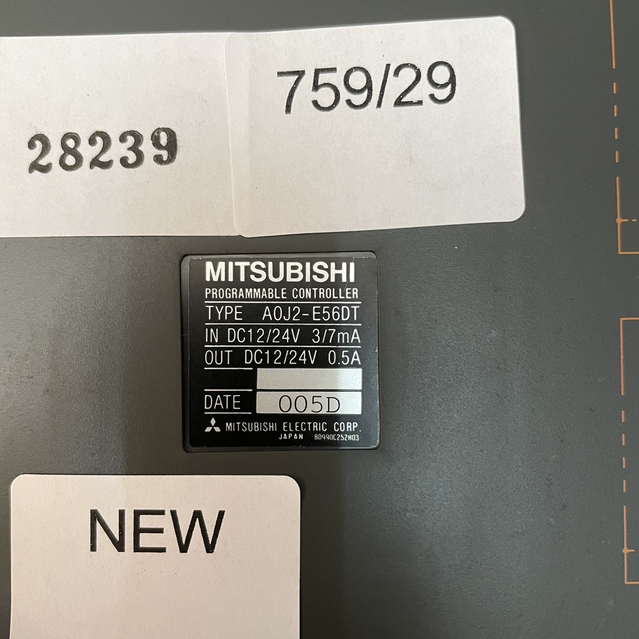 PLC " MITSUBISHI " MODEL : A0J2-E56DT