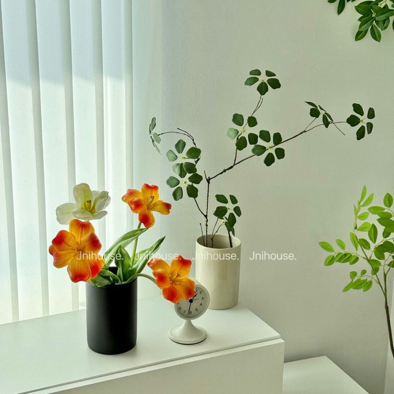 [พร้อมส่ง] Jnihouse : แจกันเซรามิก แจกันดอกไม้ทรงกระบอกปากกว้าง (Vase)